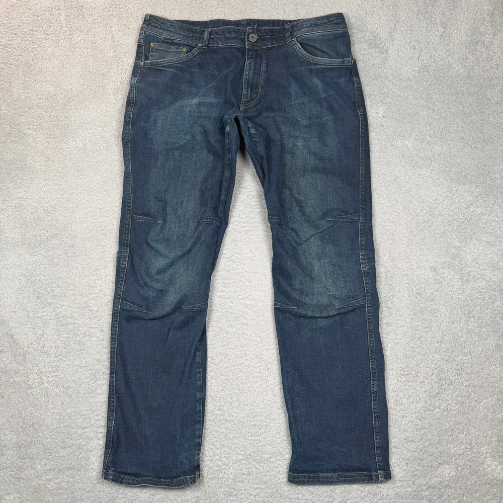 Kuhl Kanvus Jean Mens 39x31.5 Dark Wash Blue Articulated Knee Outdoor Pants - Picture 1 of 12